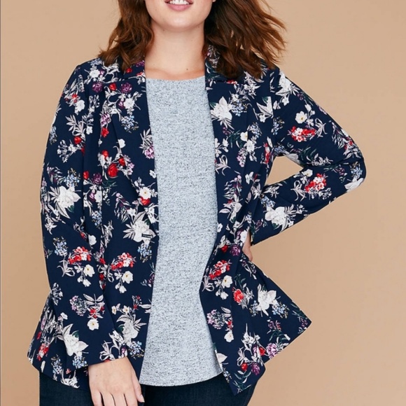 NWT Lane Bryant Floral Blazer - Picture 2 of 3